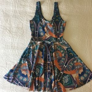 Mucha Zodiac Scoop Skater Dress Blackmilk